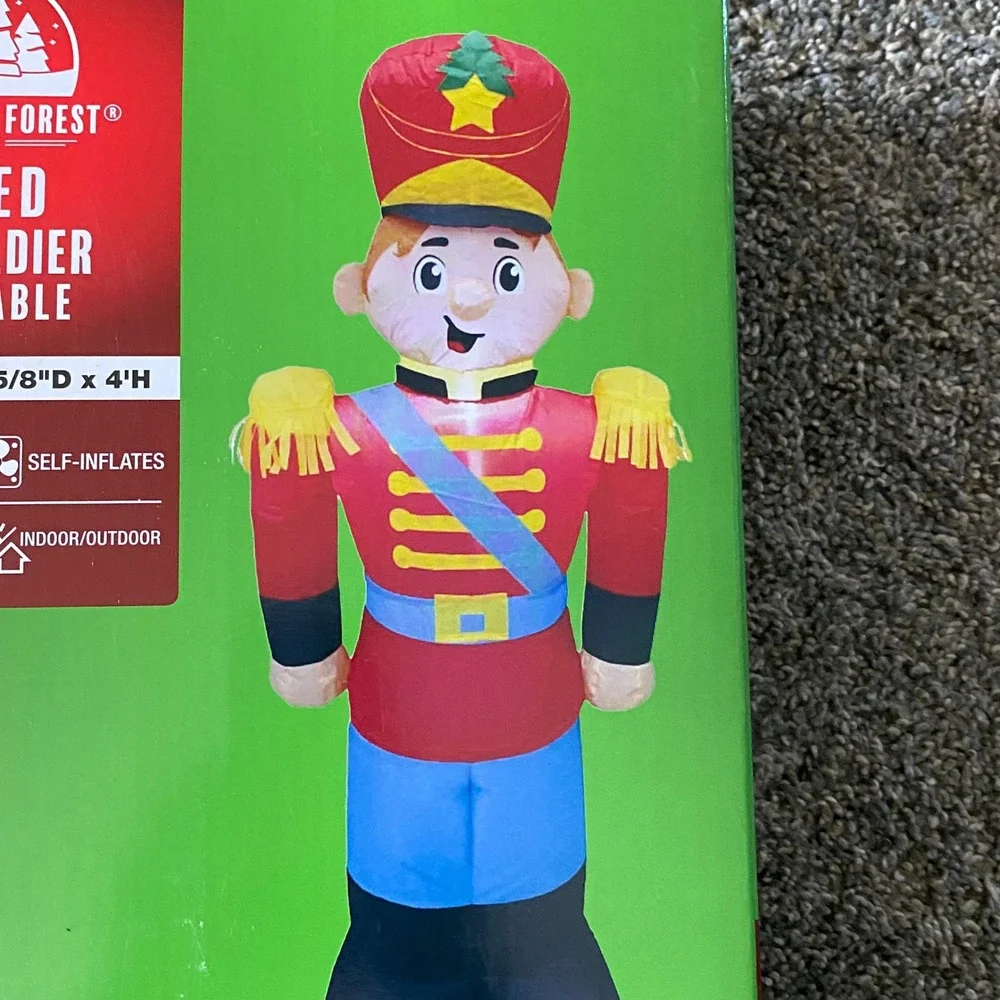 Enchanted Forest 4' LED Toy Soldier Inflatable Christmas Yard Decor 286-1927 NEW